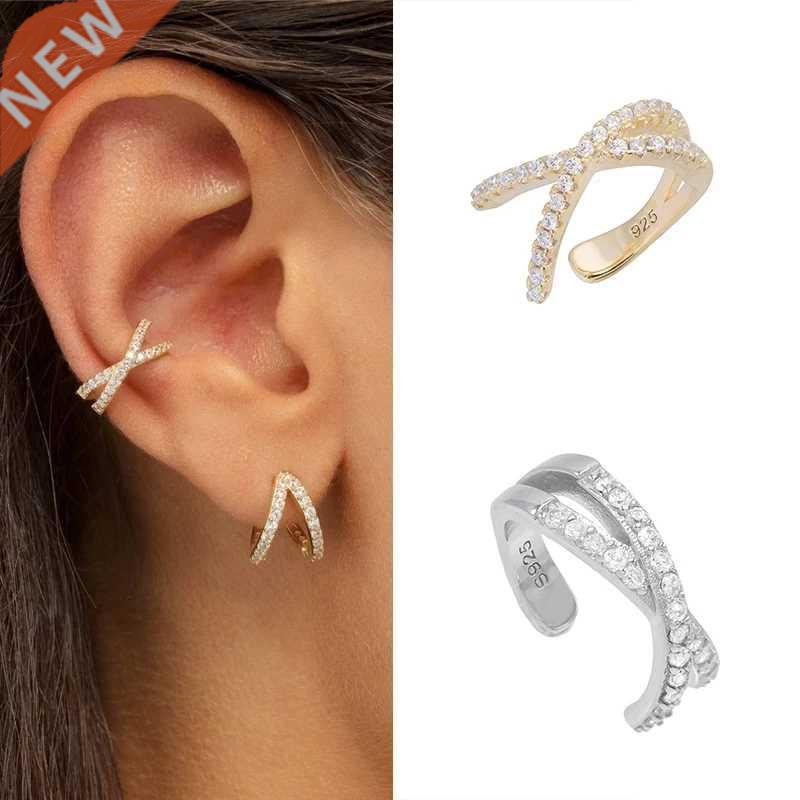 Aide Cross Ear Cuff Non Pierced Earrings for Women 925 Sterl