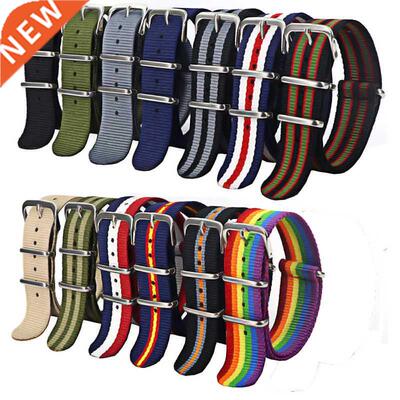 1pcs Nato Strap 18mm 20mm 22mm Nylon Watch Band Waterproof W