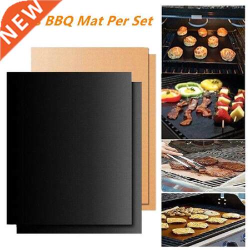 2PCS 0.25mm Thickness BBQ Grill-Mat Barbecue Outdoor Baking