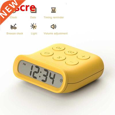 Small Mini Snooze Alarm Clock Electronic LED Time Display Cu