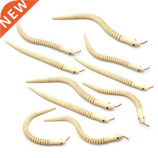 10Pcs 12 Inch Unfinished Wooden Wiggly Snakes Jointed Flexib