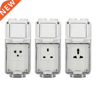 US/UK Plug Electrical Wall Socket Waterproof Outdoor Weather