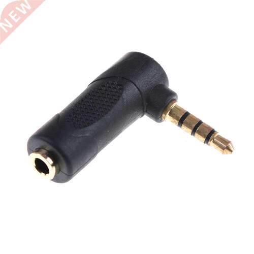 3.5mm Jack Right Angle Male To Female Audio Stereo Headphone