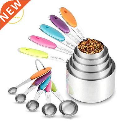5PCS/10 Pieces Stainless Steel Measuring Spoon with Scale