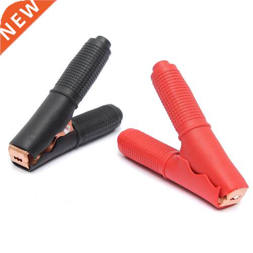 2 PCS 90mm Red+ Car Vehicle Test Alligator Crocodile Clips