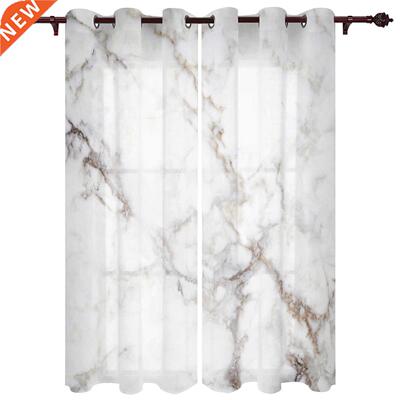 Marble Agate Window Curtains Kitchen Bedroom Drapes Home