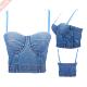 Tank Top Adjustable Denim Strap Women Shoulder Vest Camisole