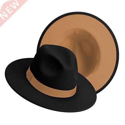 Simple Outside lack inside Cel Patchwork Wide rim Fedora