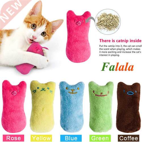 Teeth Grinding Catnip Toys Funny Interactive Plush Cat Toy P