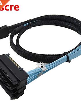 Mini SAS-36P SFF 8087 to 4 SAS 29P SFF-8482 Cable 15P SATA H