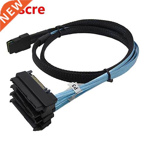 Mini SAS-36P SFF 8087 to 4 SAS 29P SFF-8482 Cable 15P SATA H