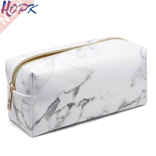 Hopk Marble Pencil Case for Girls Boy Pencilcase Makeup Sto