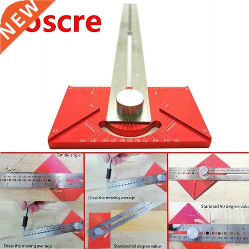 Woodworking  Angle Scribing Steel Ruler Positioning Block