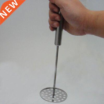1PC Stainless Steel Potato Masher With Broad Mashing Plate