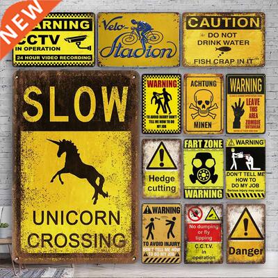 Vntage Danger Metal Poster Tn Sgn Retro Warnng Metal Pla
