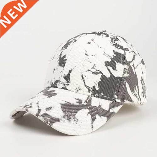 women Explosion style hat tie-dye open cross ponytail cap co
