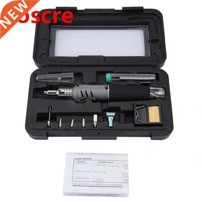 Soldering Station HS-1115K 10 in 1 Butane Gas Soldering Iron