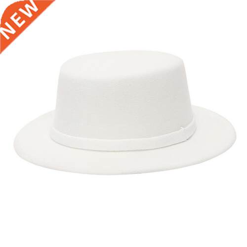 New Classic Solid Color Felt Top Hat For Men Women Polyster