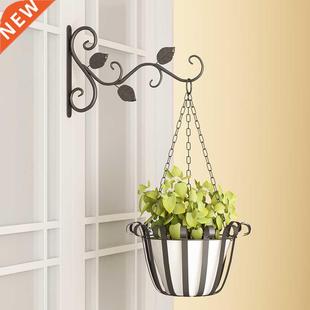 Flower Railing Iron Flowerpot Frame Potted Hanging Metal Pot