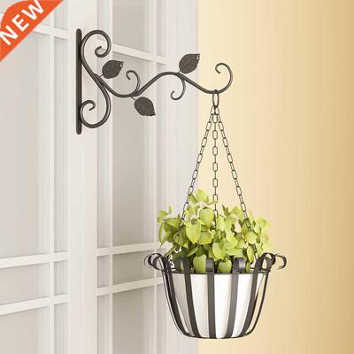 Hanging Flower Pot Frame Iron Flowerpot Railing Potted Metal