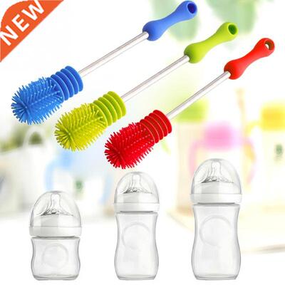 2Pcs Washing Cleaning baby bottle brush Rotary Hand