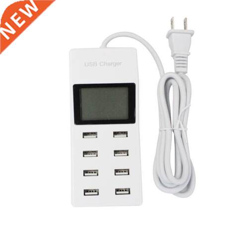8 Ports Phone Charger Multi Port Usb Charging Socket Lcd Dis