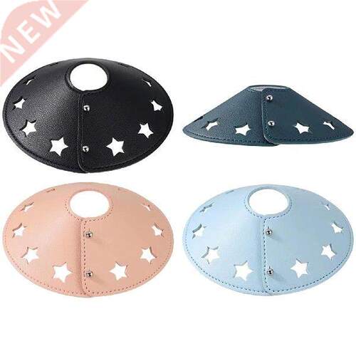 Retro Style Lp Shade Pendant Light PU Leather Chandelier
