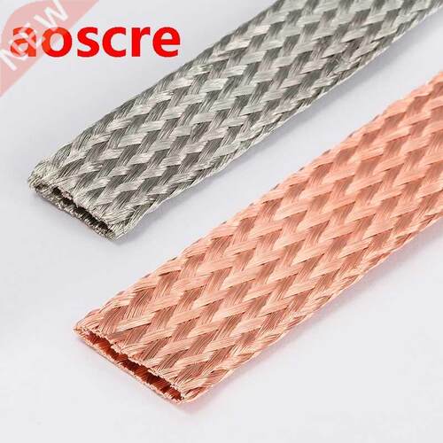 Flat Tinned Copper Braid Sleeve Screening Tubular Cable DIY