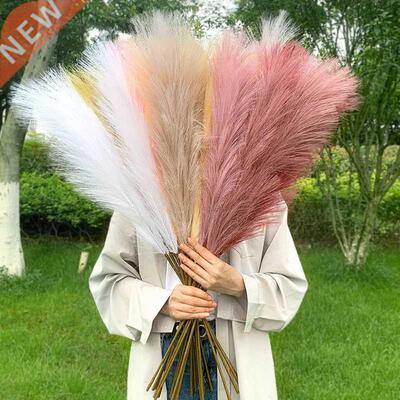 5Pcs 100/70cm Artificial Pampas Grass Bouquet New Year Holid