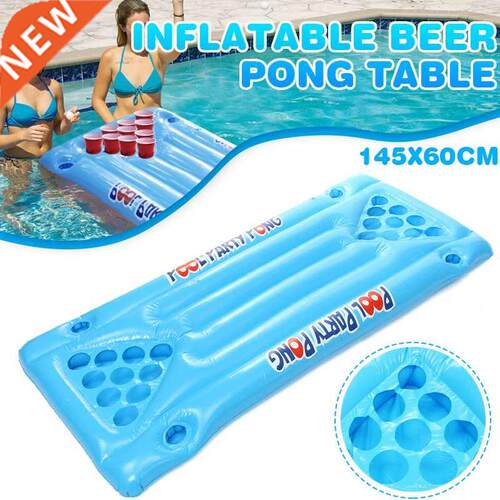 Hot Selling 24 Holder Inflatable Beer Pong Table Pool Float