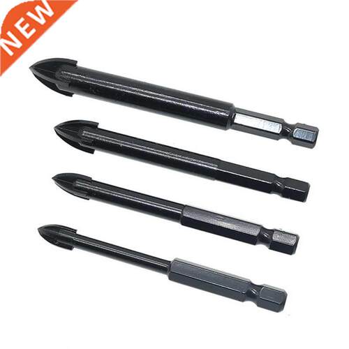 Glass Drll Bt Set Alloy Carbde Pont wth 4 Cuttng Edge
