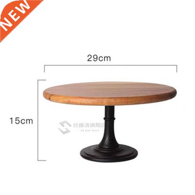 1 X Cake Plate Turntable Rotating Cake Stand Wooden Decorati