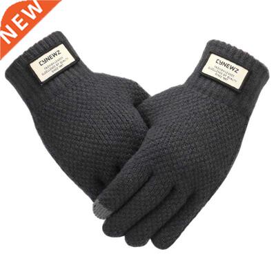 Men Knitted Gloves Winter Touch Screen High Quality Male Thi