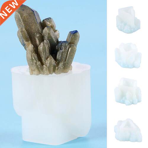 Crystal Cluster Silicone Mold  Quartz Stone Candle Craft