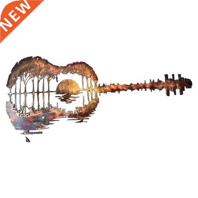 Sunset Guitar Metal Wall Art Hanging Wall Decor Perfect For