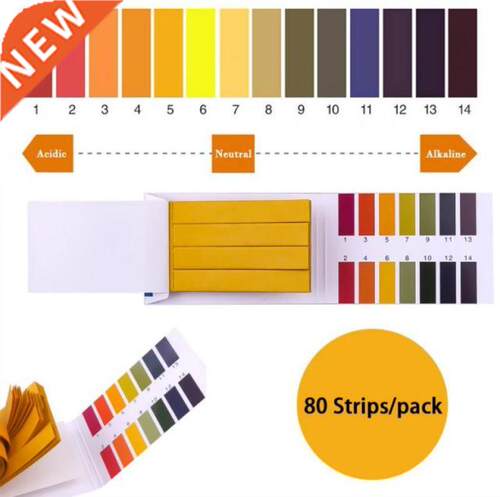 80 Strips/pack PH 1-14 Litmus Paper Full PH Tester Papers Co