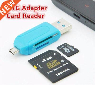 Micro USB Charger Converter 2 in 1 SD TF Card Reader Micro U