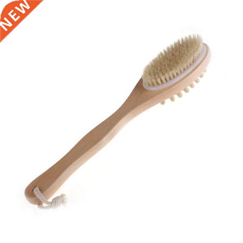 35cm 2 in 1 Natural Bristle Body Brush Double Sided Massage