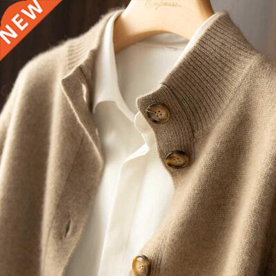 Autumn and Winter 100% Wool Cashmere Sweater Women's Self-Cu