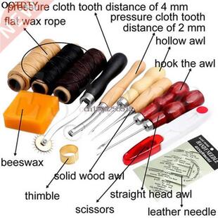 1set 13Pcs Leather Craft Hand Stitching Sewing Tool Thre A