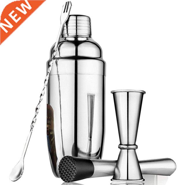 Cocktail Shaker Set, Bartender Kit - Martini Mixer With Buil