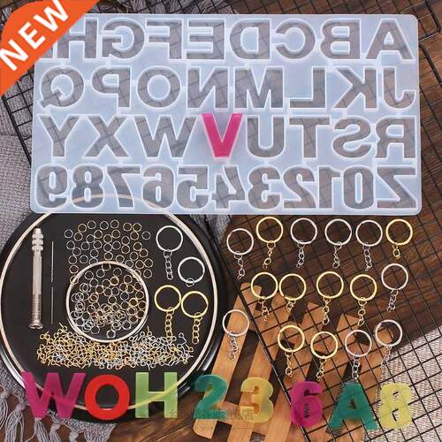 224pcs/set Letters resin mold jewelry Kits home made Craft D