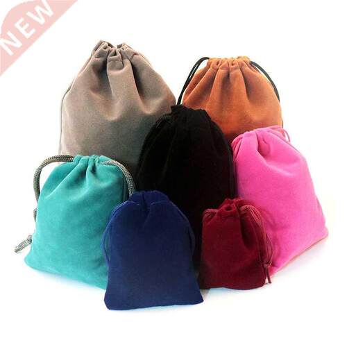 10pcs 2 Sizes Packing Drawstring Velvet Pouch Sachet Gift Ba