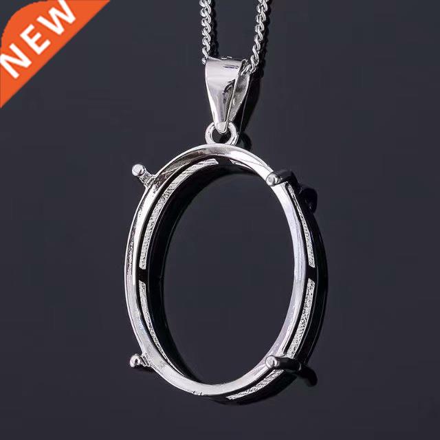 Simple 925 Silver Pendant Tray Prevent Allergy Sterling Silv