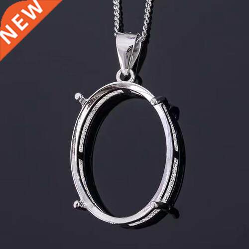 Simple 925 Silver Pendant Tray Prevent Allergy Sterling Silv