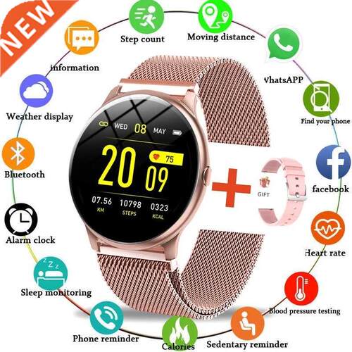 2021 New Color Screen Smart Watch Women Men Waterproof