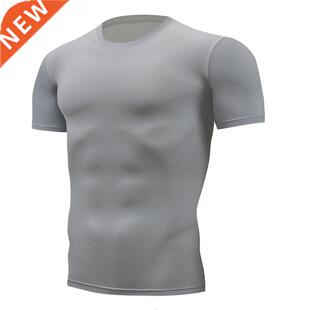 Quick Dry Running Men's Compression T-shirt Breathable Footb