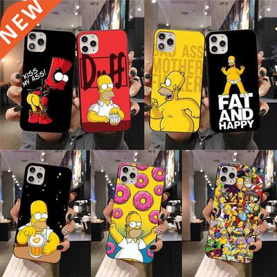 Funny Cartoon Homer Simpson Family Phone Case For iphone 1
