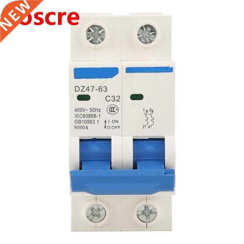 AC circuit breaker 220/380V DZ47-63 2Pole 32A RCCB Residual