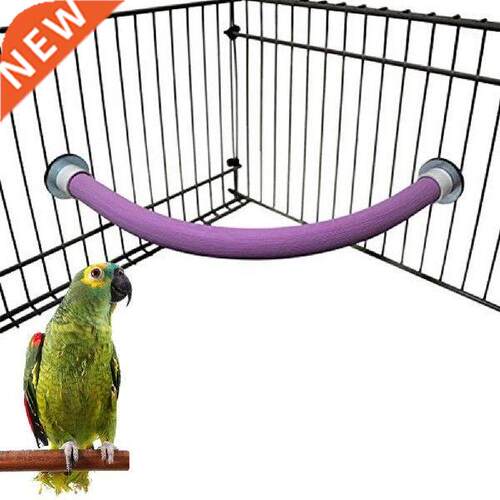 Toy Cage Decor Pet Birds Parrot Bent Corner Stand Perch